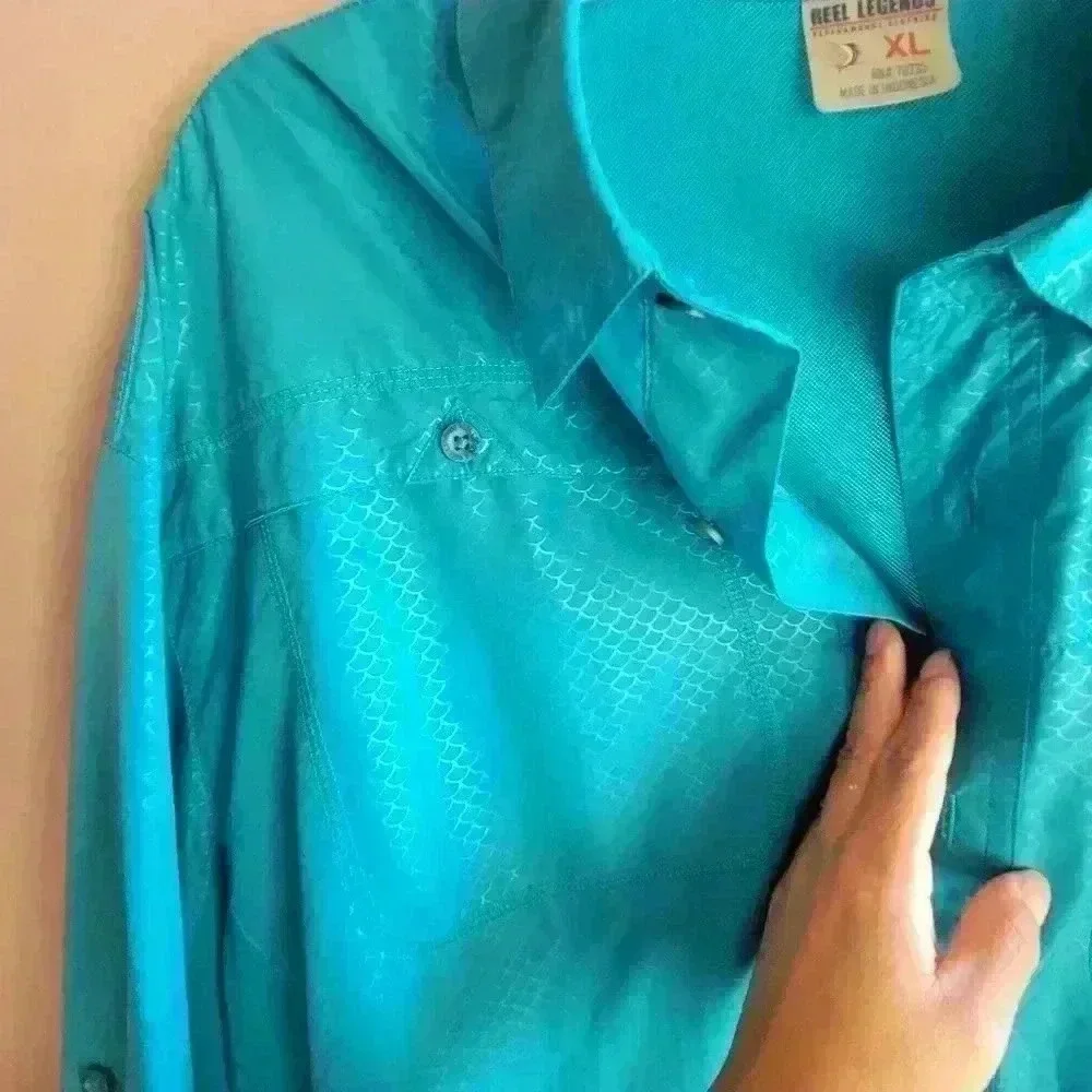 Reel Legends Mariner Men Size XL Vented Long Sleeve Outdoor Fishing Hiking Shirt
